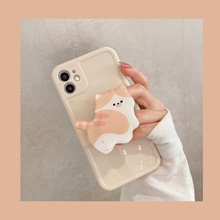 Mobile phone airbag bracket retractable kitten multi-functional Internet-famous mobile phone accessories trend cartoon