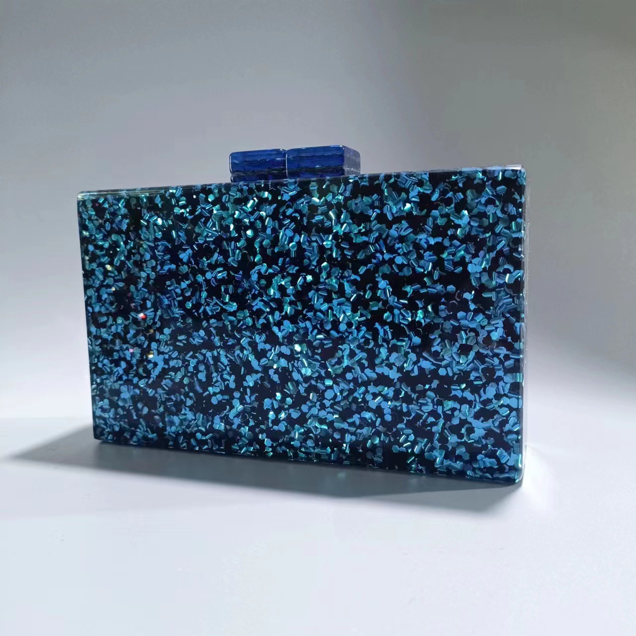 Women's Elegant Acrylic Clutch Bag With Gold And Silver Sequins For Evening Parties Weddings And Special Occasions Wedding Banquet Clutch Bag_voghion.com