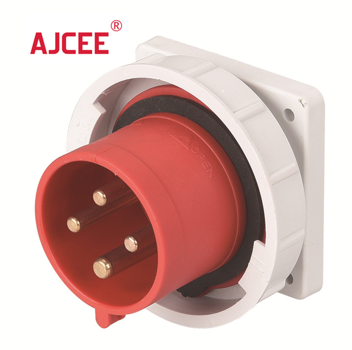 工业插头 器具暗装插头 防护等级IP67 AJ-6142防水耐用防水插