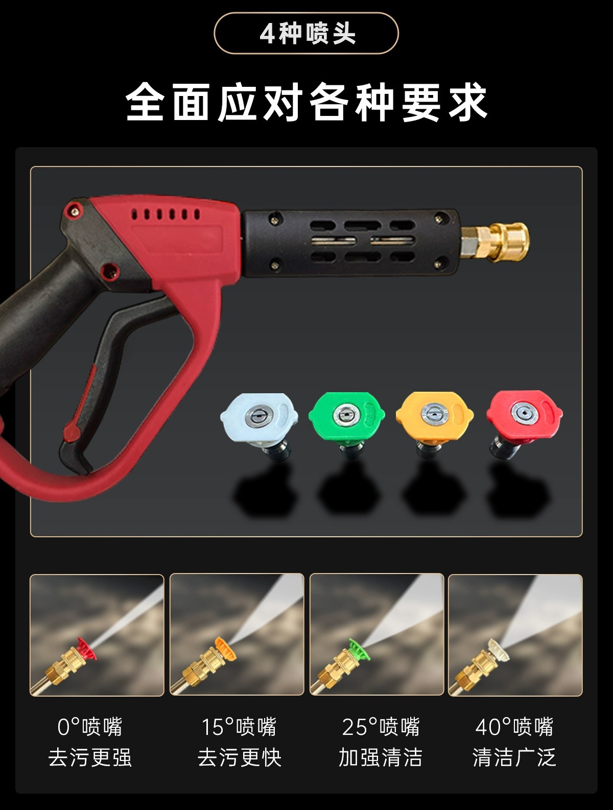 Black Cat High-Pressure Car Washer 220V Household High-Power Water Gun Car Wash Pump Car Wash Shop Cleaning Machine Commercial Use