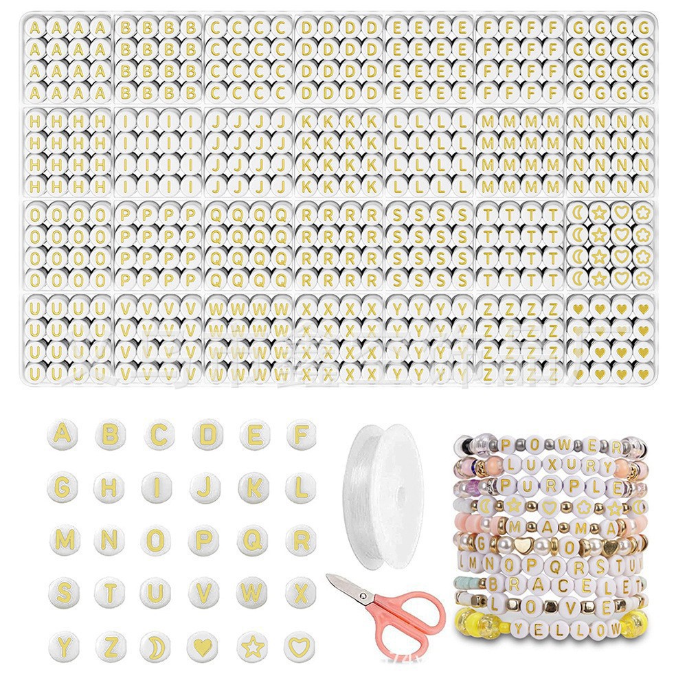 Amazon cuentas calientes transfronterizas cuentas digitales cuentas de amor Niños DIY traje hecho a mano cuentas sueltas accesorios de cuentas