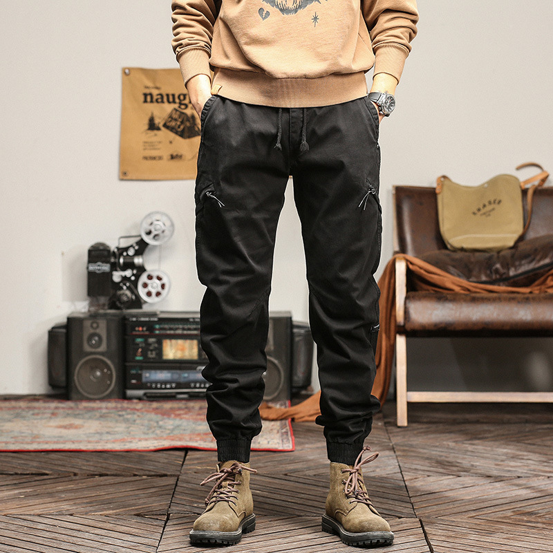 Men's Clothes Cargo Casual Pants Men's Autumn And Winter Fashion Brand Handsome Bundle Feet Multi-pocket Long Pants Men's Pants Wholesale_viptrois.com