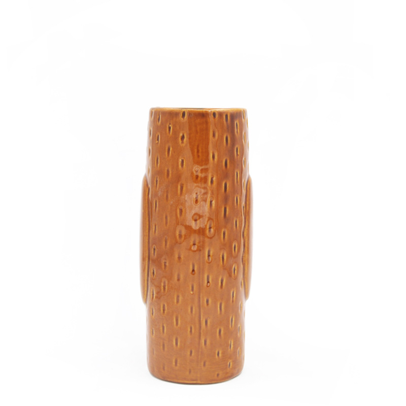 Taza Tiki cuidadosamente seleccionada, taza para cócteles hawaianos, taza TIKI, copa de vino, taza de cerámica con diseño de la estatua de la Isla de Pascua, taza para whisky