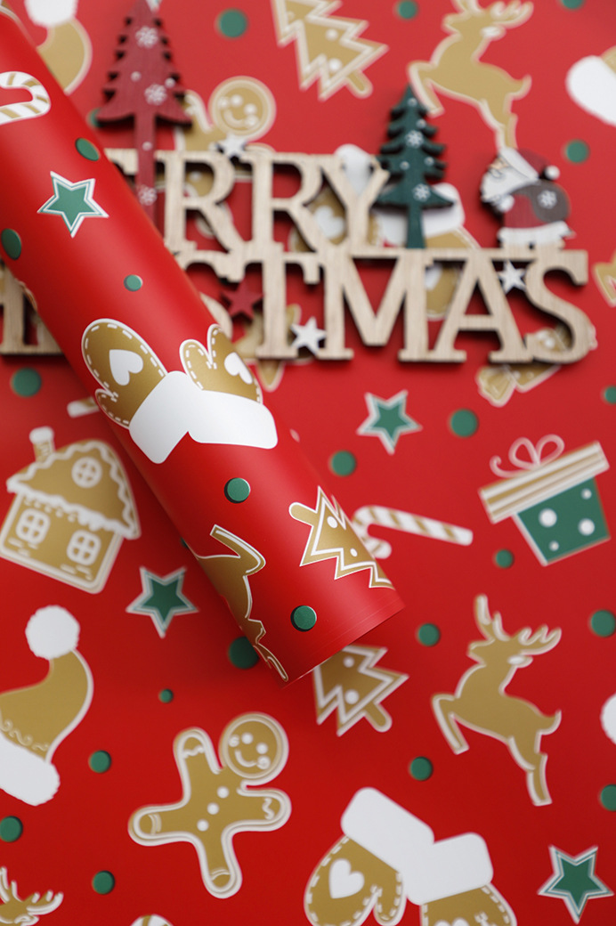 Navidad nuevo paquete de manzana impermeable papel de embalaje de flores papel de embalaje de regalos de Nochebuena