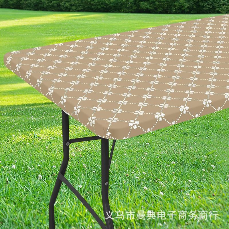 国境を越えてよく売れているのは、テーブルカバー付きの屋外防塵庭のテーブルカバーゴムの野食卓の布プリントの弾力性テーブルカバーです。|undefined