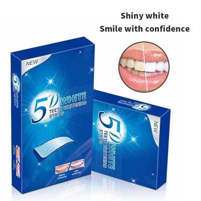 english Foreign trade models Tooth Brightening 3D tooth whitening strip 5D Cool white Tooth sticker 7 Teeth Whitening Strip