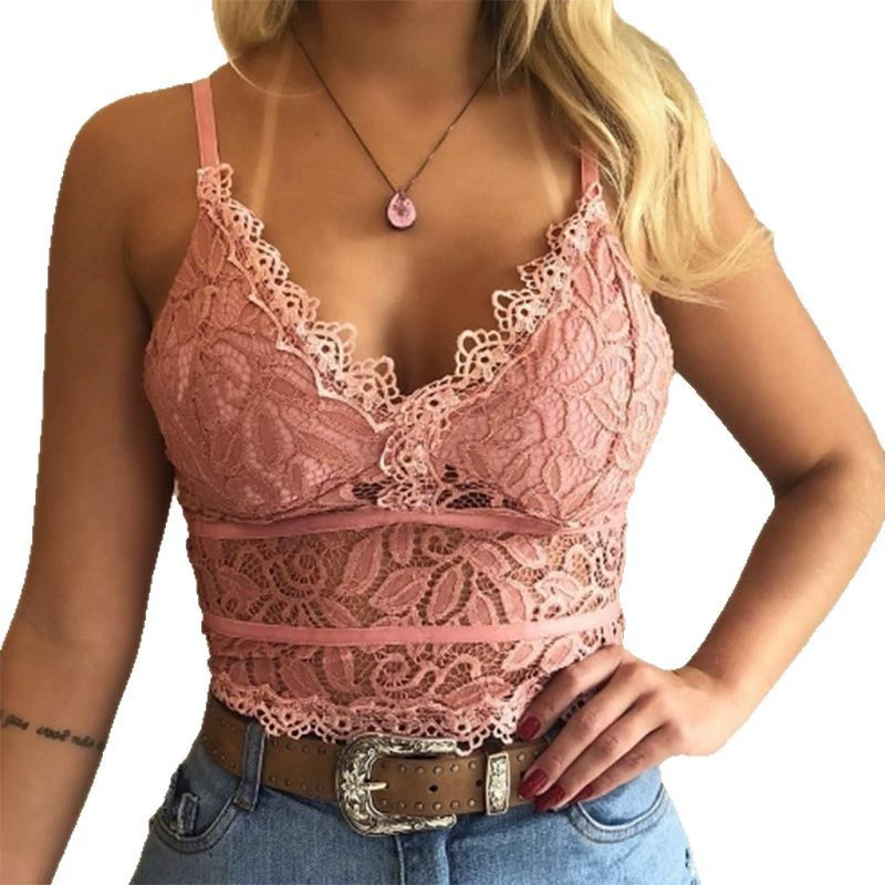 Sexy lace bra top, wireless bra, underwear, thin strap, backless