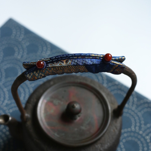 a21 color silver kettle handle anti-scalding cloth bag Japanese style iron kettle handle insulation pad handle handle kettle handle brocade fabric