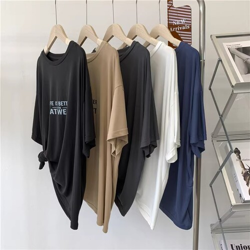 2540【40S Odel】2025 Spring Copper Ammonium Fiber Loose Medium-Length Modal Short-Sleeve T-Shirt for Women