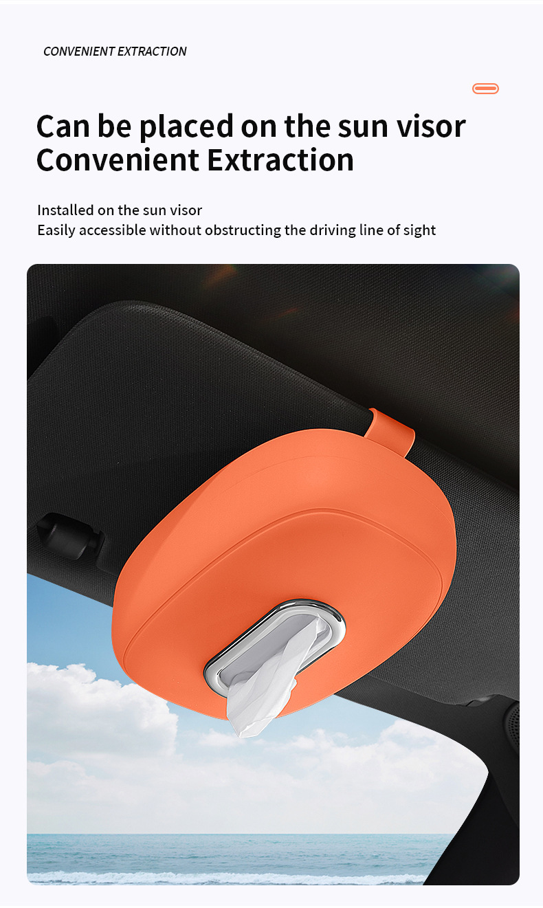 Cross-Border 3W Car-Mounted Tissue Box, Hanging Silicone Seat Tissue Storage Box Set, In-Car Center Console Armrest Tissue Box