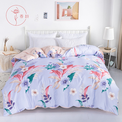 [Xiang Ling Home Textiles] Skin-friendly 60S Xinjiang cotton single quilt cover 13372 pure cotton quilt cover pure cotton simple and fresh