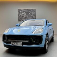 利佳信合金車金型1対32保時婕Macan声光回力玩具オフロード車音楽模型置物