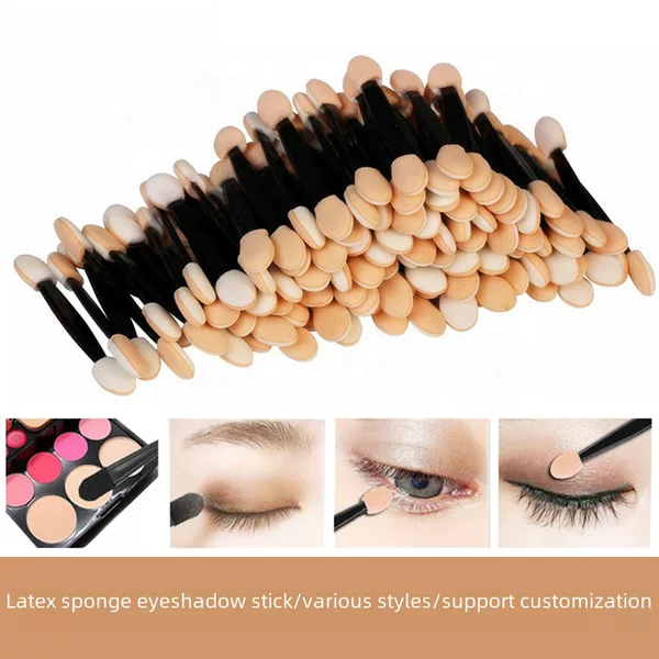 Eyeshadow Stick Double-Ended Latex Sponge Disposable Eye Shadow Brush Portable Blending Eye Manicure Brush Beauty Tool