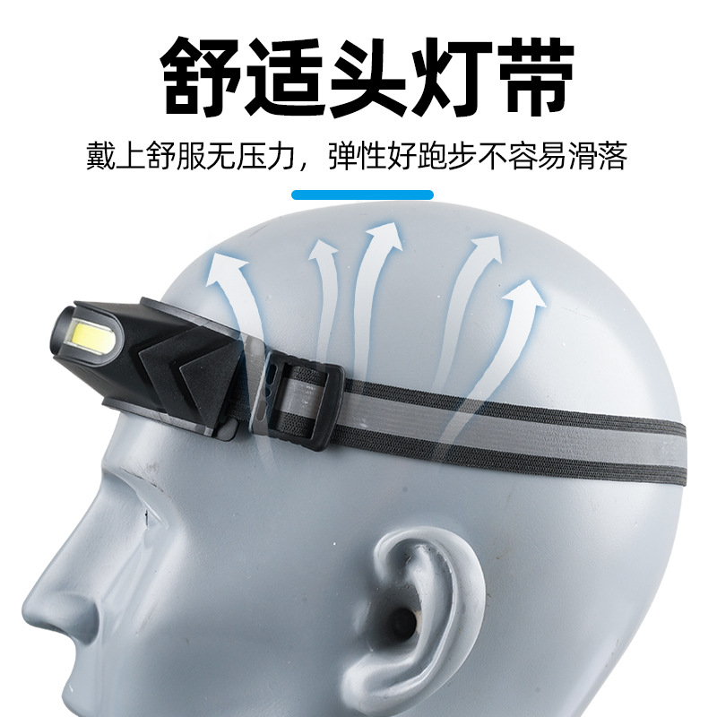 Transfronterizo nuevo multi-funcional COB reflector led faro al aire libre de largo alcance USB recargable portátil fuerte faro de luz