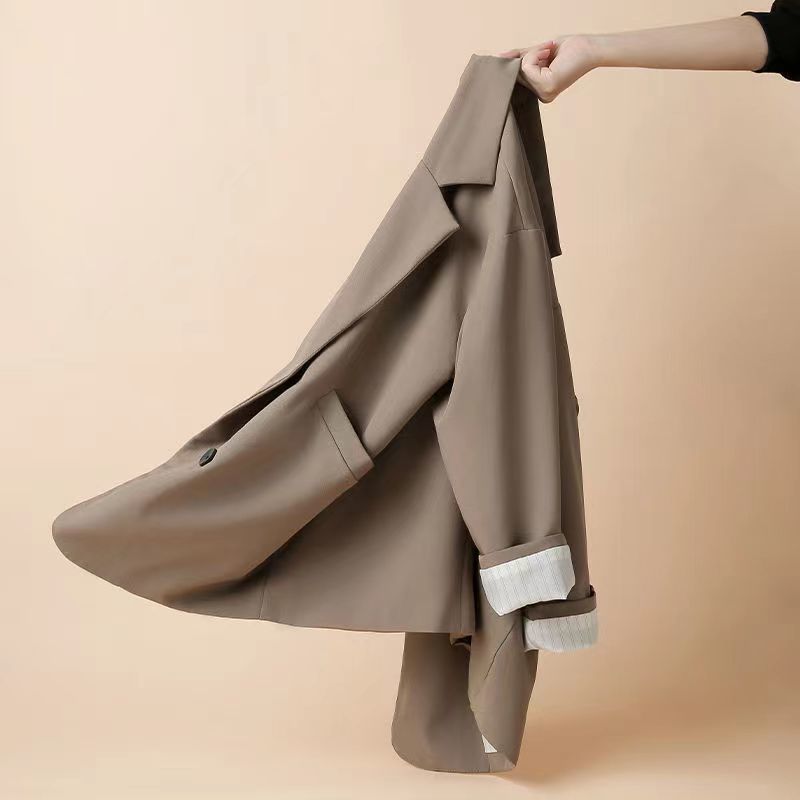 Korean Style Loose Large Size Small Suit Jacket Women's Spring Wear 2025 New Bat Sleeve Silhouette Suit Trend