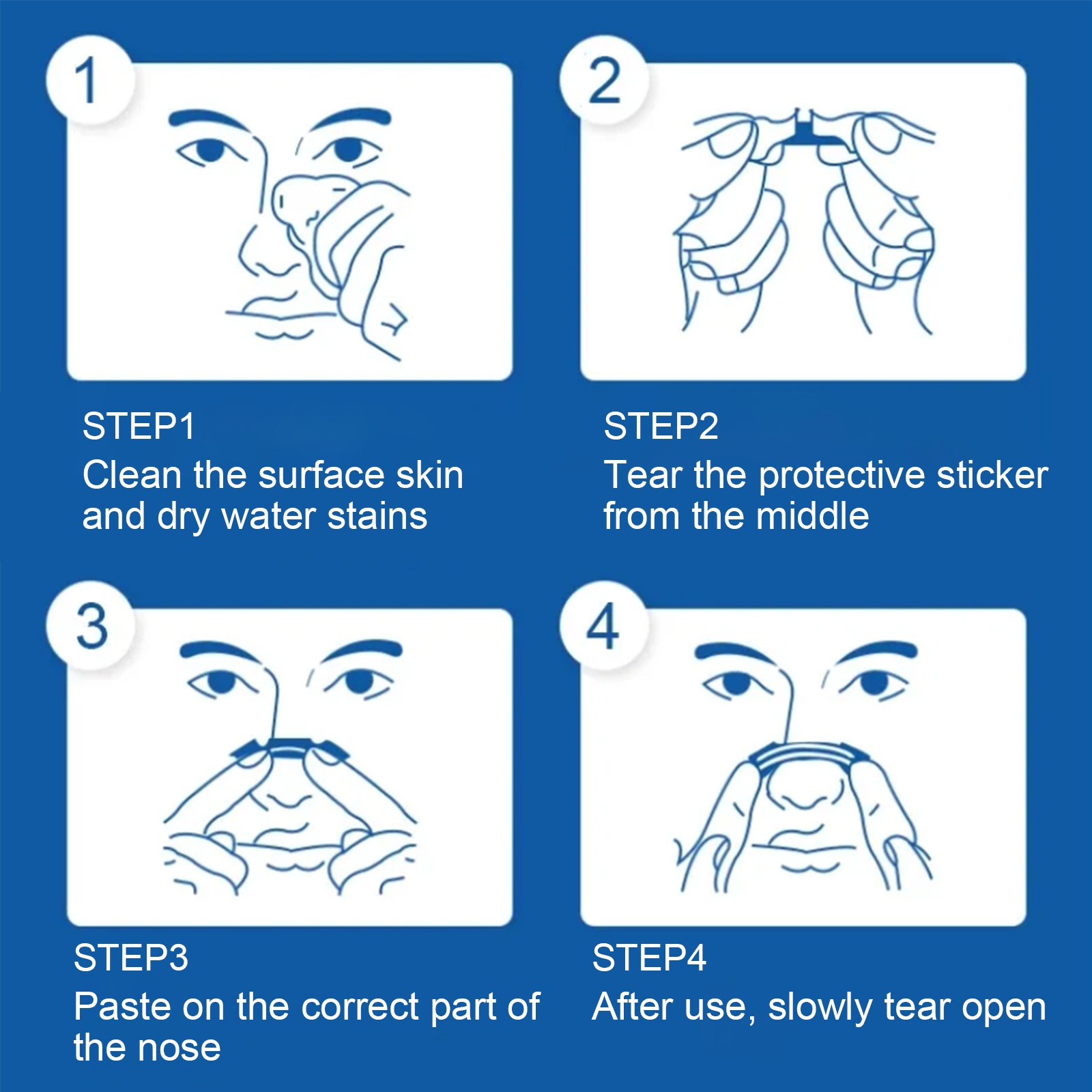South Moon Anti-snarkning näsplåster lindrar mjuk andning och snoppstopp och snarkningsventilation näsplåster_voghion.com