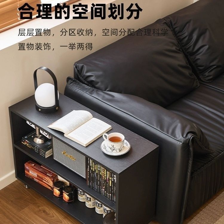 Living Room Sofa Retro American Bedroom Side Mobile Coffee Table Trolley Multi-Functional Storage Small Apartment Storage Cabinet