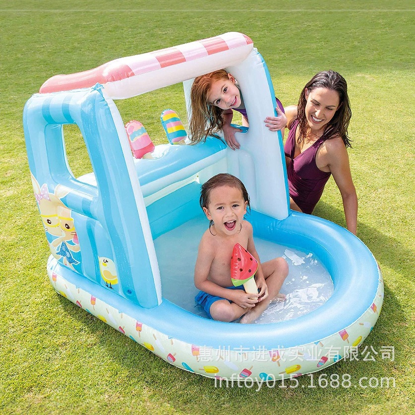 Pvc Inflatable Castle Ice Cream Game Toy House Children's Baby Swimming Pool Ball Pool Environmentally Friendly Material