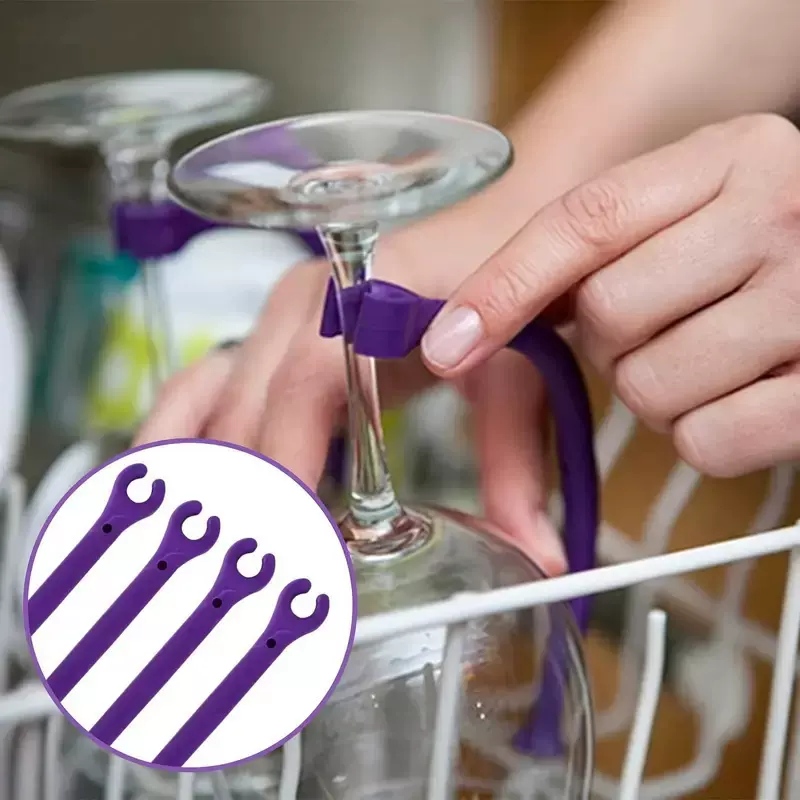 可调节高脚杯架红酒杯防碎防滑支架洗碗机酒杯固定架配件