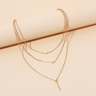 Simple Zircon Multilayer Necklace display picture 13