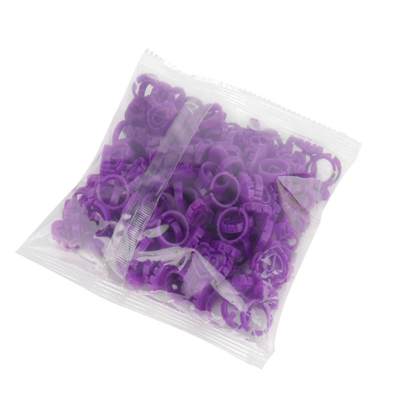 Venta al por mayor de pestañas postizas injertadas taza de anillo de goteo de pegamento 100/paquete de hermosas pestañas flor taza de anillo herramienta de bandeja de pegamento