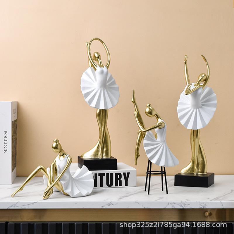 Nordic Modern Simple Creative Abstract Character Ballet Resin Crafts Living Room Bookcase Decorative Art Ornaments
