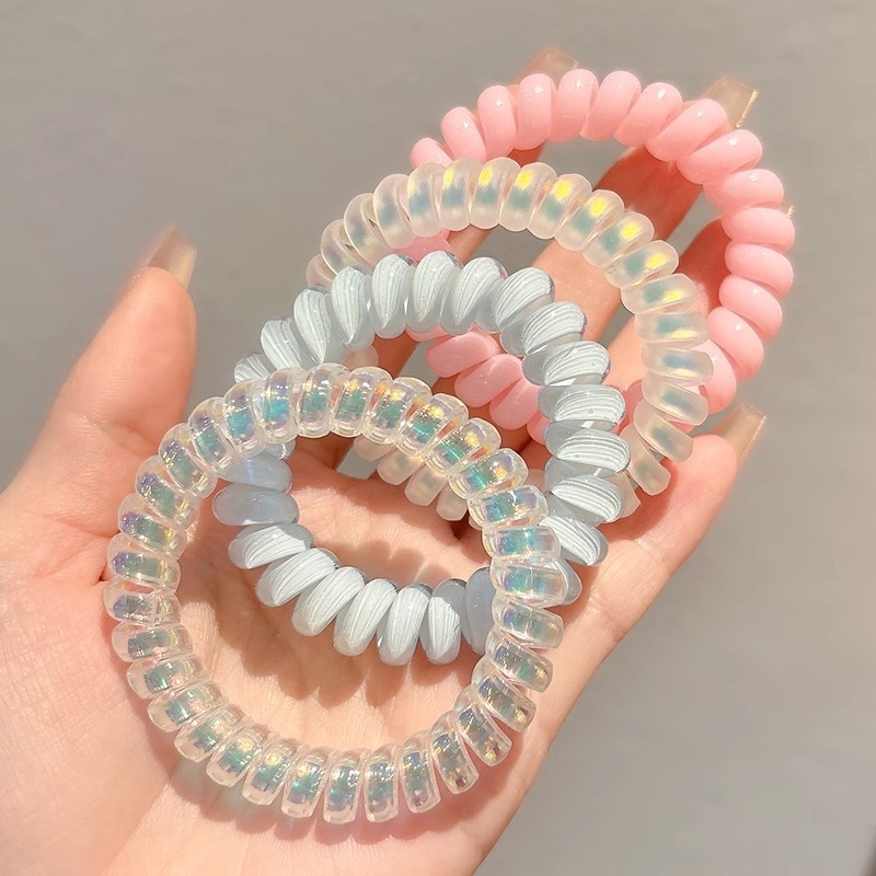 Caricatura encantadora anillo de pelo pulgar no daña el cabello de los niños correa de correa pequeña cuerda de cabello para niñas cuerda de cabello