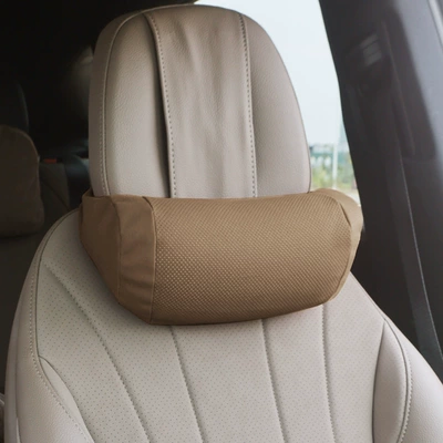 Headrest: Neck Pillow, Seat Lumbar - perforated-chestnut-brown-headrest