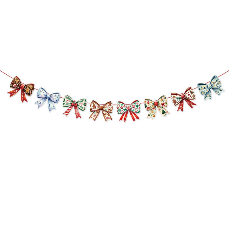 Nuevo producto Decoración de Navidad Banner Tirando de la bandera Bowknot Fiesta de Navidad Decoración de fondo Tirando de la bandera Decoración del lugar