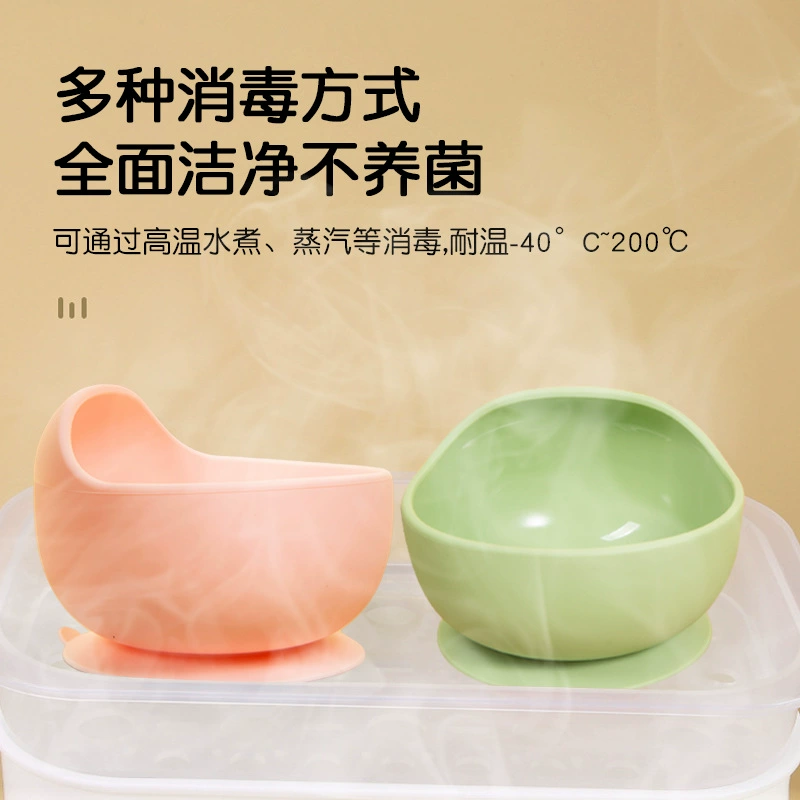 Children's silicone snails, tableware for feeding, non-slip dinner plate for training for food