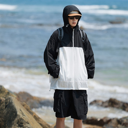 WASSUPNEST Ice Silk UPF 50+ Sun Shirt Unisex Summer Outdoor Lightweight Sunwear Jacket