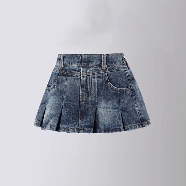 25051 airplane head denim skirt