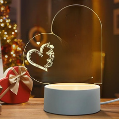 Cross-border Amazon 3D small night light for Mother's Day and Father's Day, sister USB bedroom bedside lamp LED ambiance night light