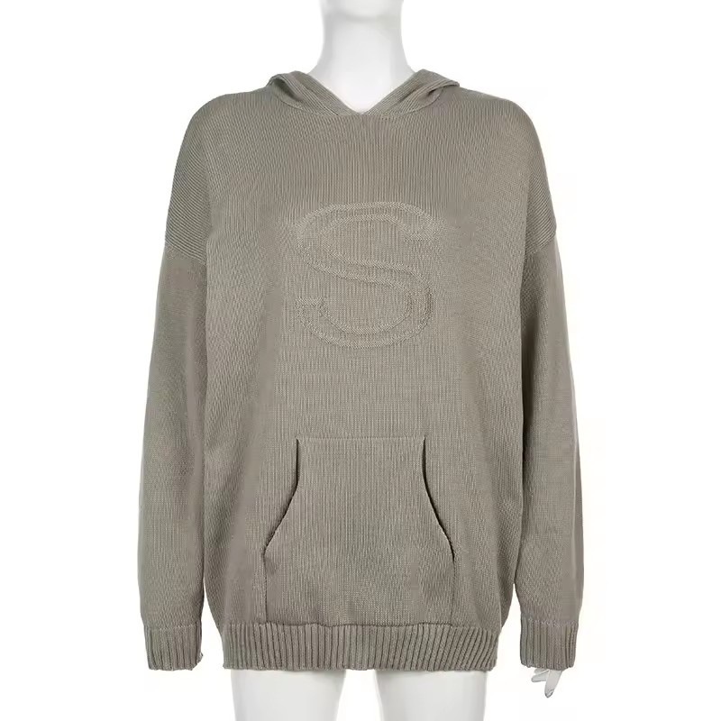 Women's Clothing Retro Trendy Knitted Sweater, Unisex, Versatile, Loose Fit, Popular Pullovers_ecoleips.com