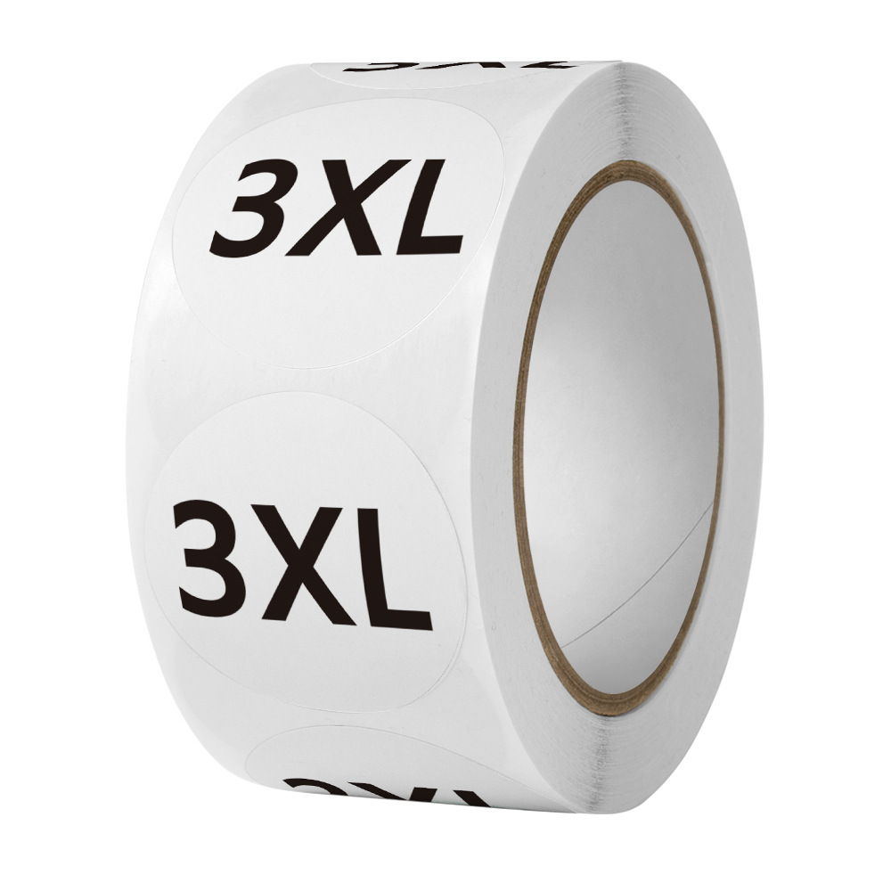 Simple Style Style 1 Inch Clothing Clothes Size Label Sticker Wholesale Shoes Hat Size Model Self-adhesive Label Sticker