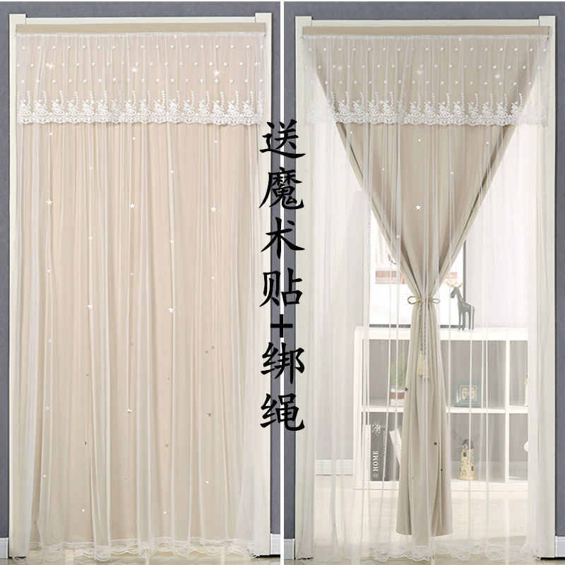 Anti-Mosquito Door Curtain Partition Curtain Decoration Bedroom Kitchen Living Room Bathroom Thickened Blackout Home Fabric All Year Round