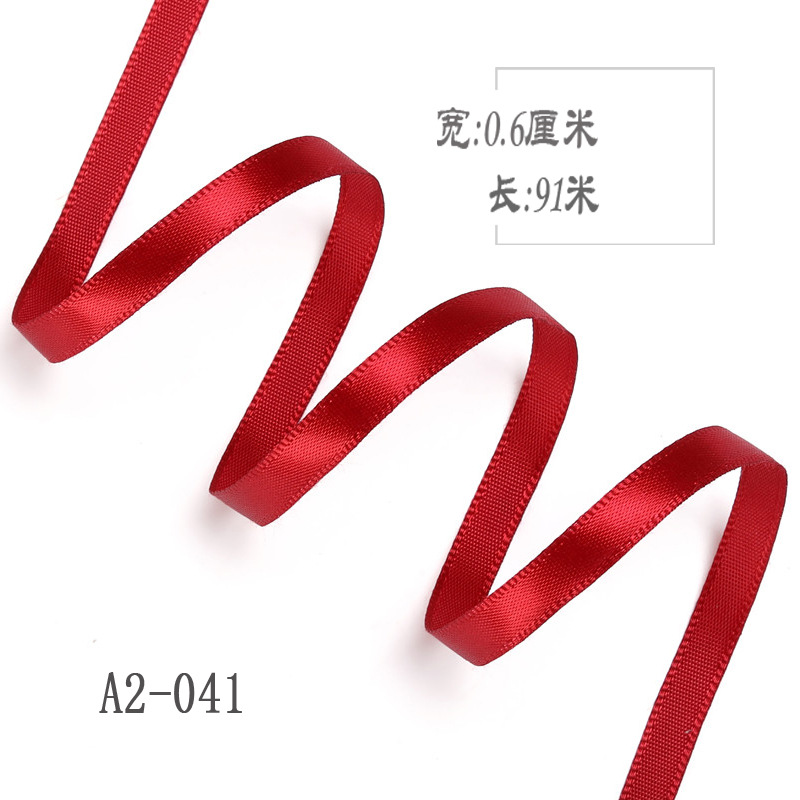 6mm poliéster con arco DIY cinta boda etiqueta marcador ropa cuerda de satén caja de regalo embalaje cinta delgada