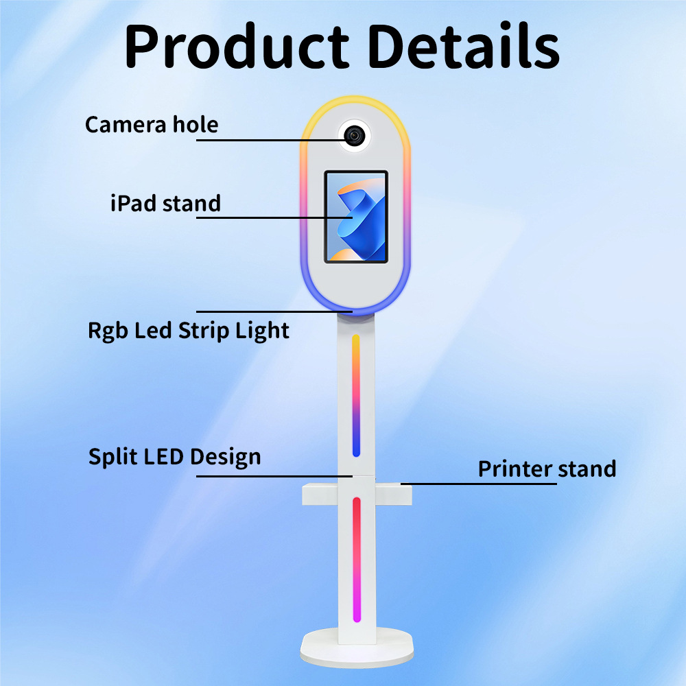 Fábrica directa elíptica ipad cabina fotográfica multifuncional portátil cámara todo en un interior