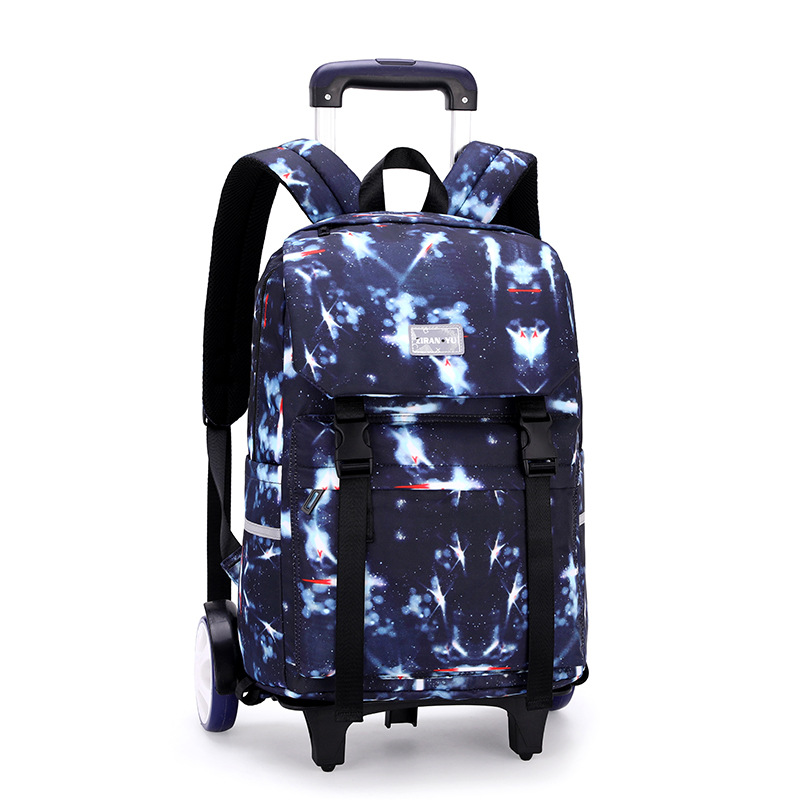 Estudiante de escuela secundaria de estilo coreano hombres y mujeres subiendo escaleras Schoolbag impresión estudiante de escuela primaria trolley grado 2, 3, 4, 5, 6