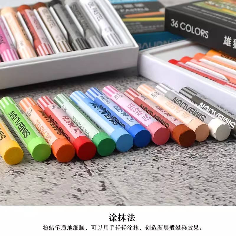 Taiwan León profesional Academia Edición 12/24/36 color rosa crayón arte pintura al óleo de color palo pincel graffiti