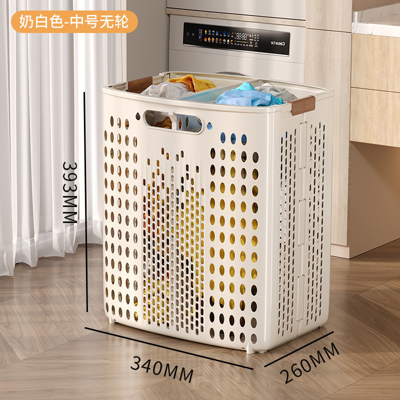 Cesta de ropa sucia doméstica plegable cesto de ropa sucia de baño de gran capacidad con rueda de transporte simple cesto de almacenamiento de ropa sucia