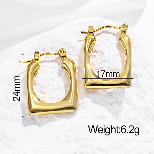11g Weight 304 Stainless Steel Ear Needle Material Ear Studs Classification 1 Pair Quantity Holiday, Daily Occasion 304 Stainless Steel Material Heart Shape Pattern All Seasons Season Women's Gender Plating Design Simple Style Style 1 Pair Simple Style Heart Shape Plating 304 Stainless Steel Ear Studs 10