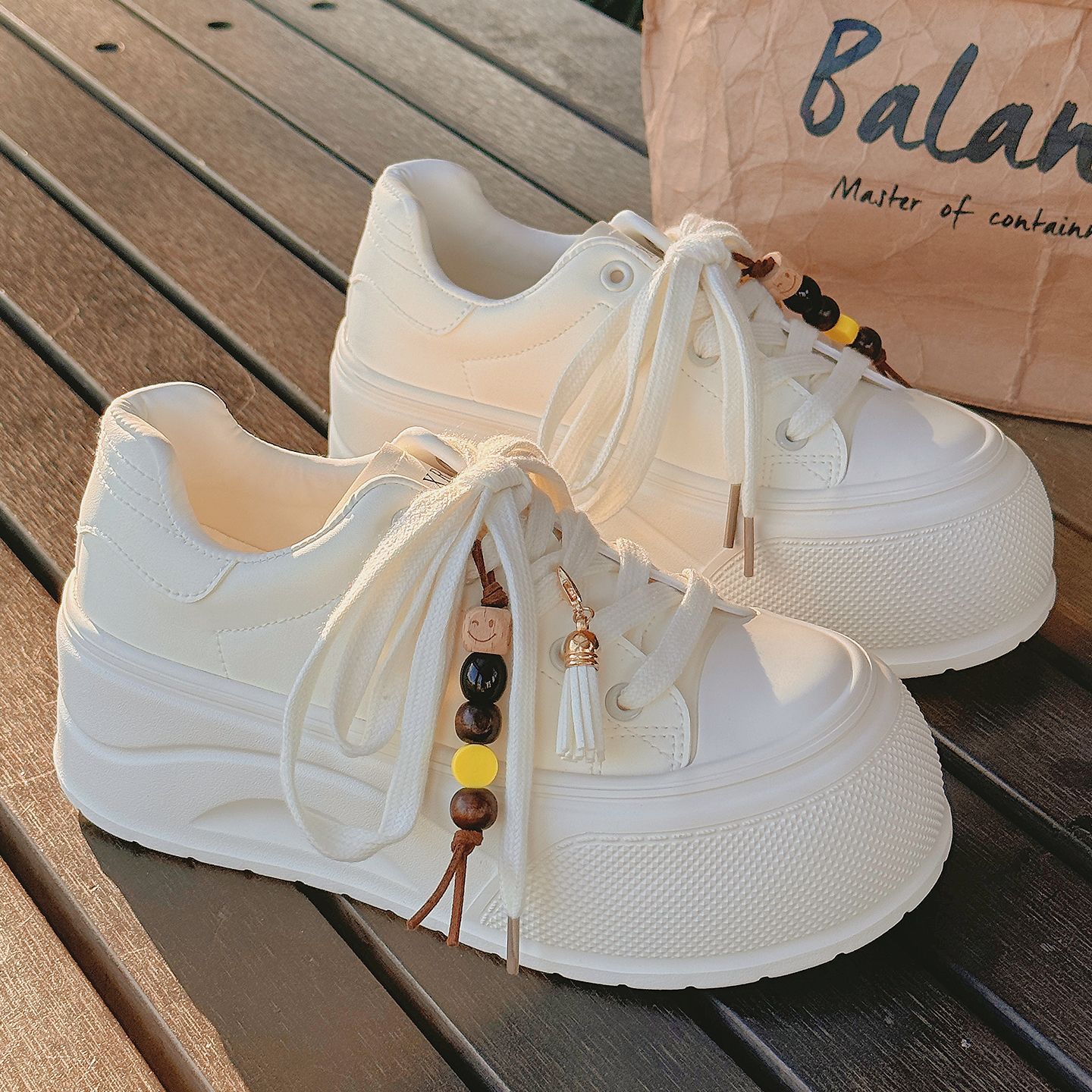 2025 Summer and Autumn Versatile Niche College Style Thick-Soled Design Sports and Leisure Sneakers Bell Lz6126 Dropshipping