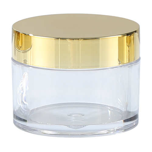 10g 20g transparent thick wall cream bottle 30g 50g transparent round box mud film jar electroplated gold wide mouth bottle