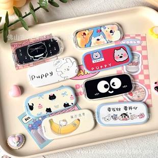 Ins Cartoon Cute Little Animal Xiaoxin Paste Makeup Mirror Mobile Phone Holder Horizontal and Vertical Dual-Use Katie Foldableing Mirror