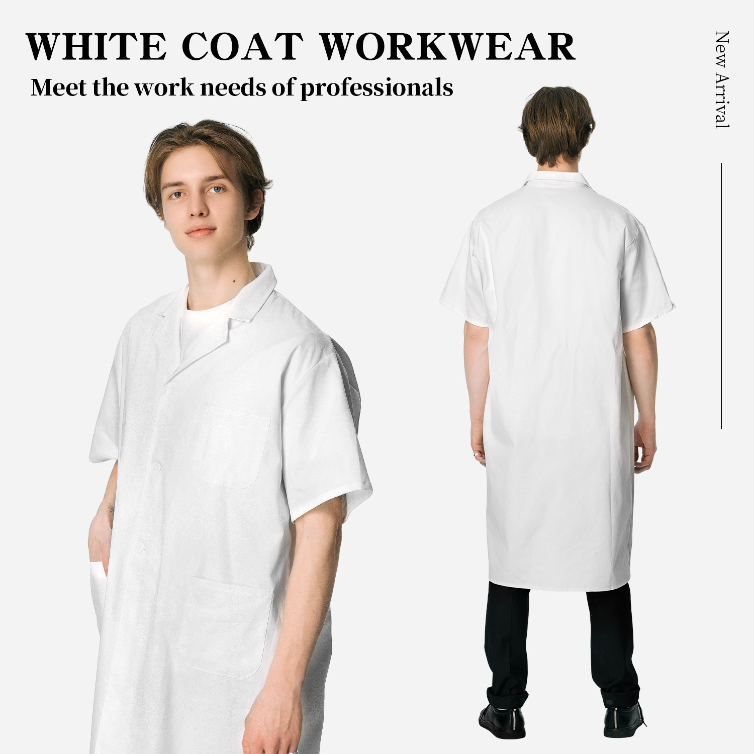 Batas de laboratorio transfronterizas, batas blancas, modelos de comercio exterior para hospitales, uniformes médicos, los más vendidos en Amazon, uniformes de trabajo de manga larga del sudeste asiático. image 26