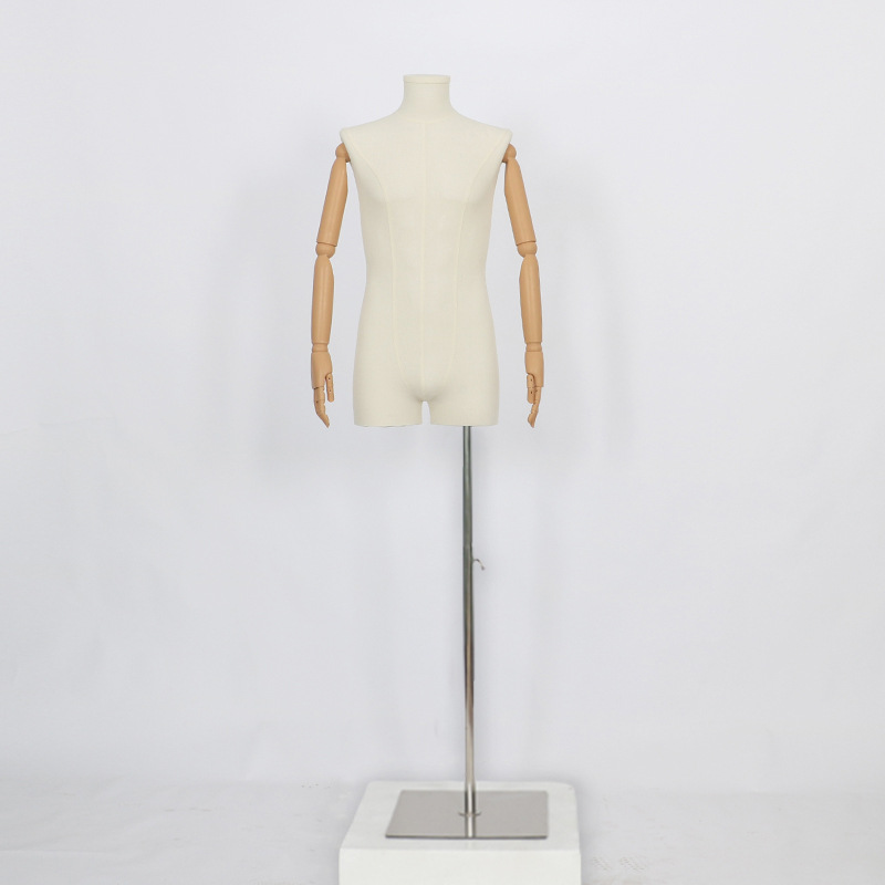 Tienda de ropa de moda marca de hombres modelo apoyos medio cuerpo de la ventana soporte de exhibición de cuerpo completo falso muñeca de los hombres