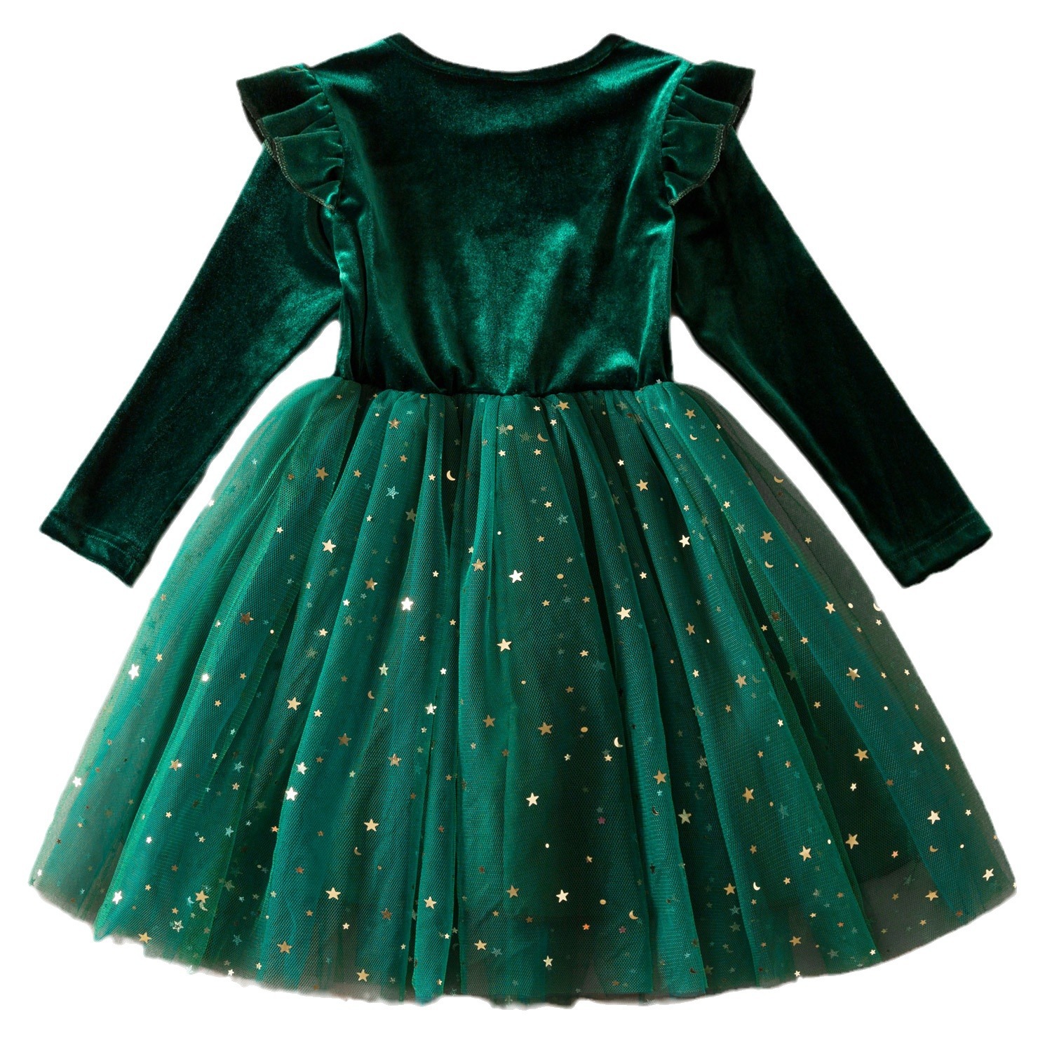 Toddler Girls Clothing Fashionable Star Sequined Mesh Princess Dress_voghion.com