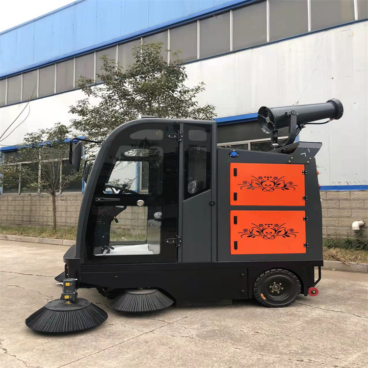 电动除尘喷雾扫地车  车间仓库扫地机 工厂物业驾驶式吸尘清扫车