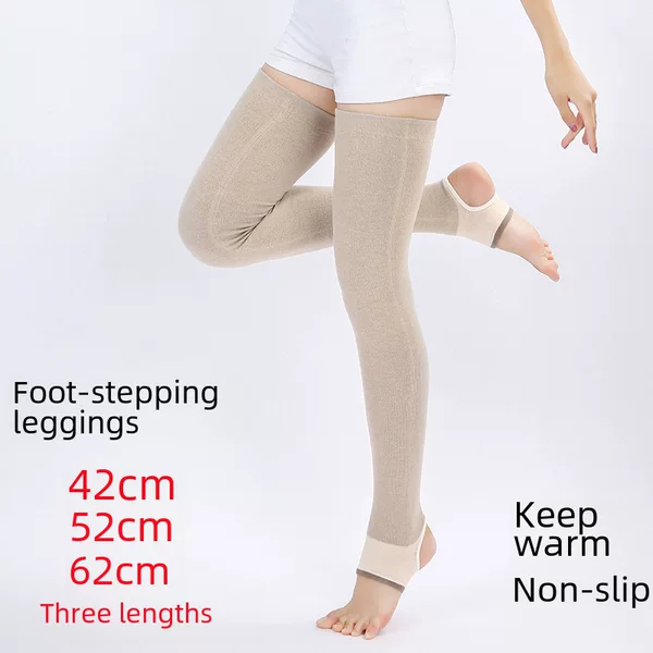 Cashmere Leg Protector Over Knee Socks Wool Knee Protector Cover Long Thickened Warm Old Cold Legs Men's and Women's Autumn and Winter Calf Protector Foot